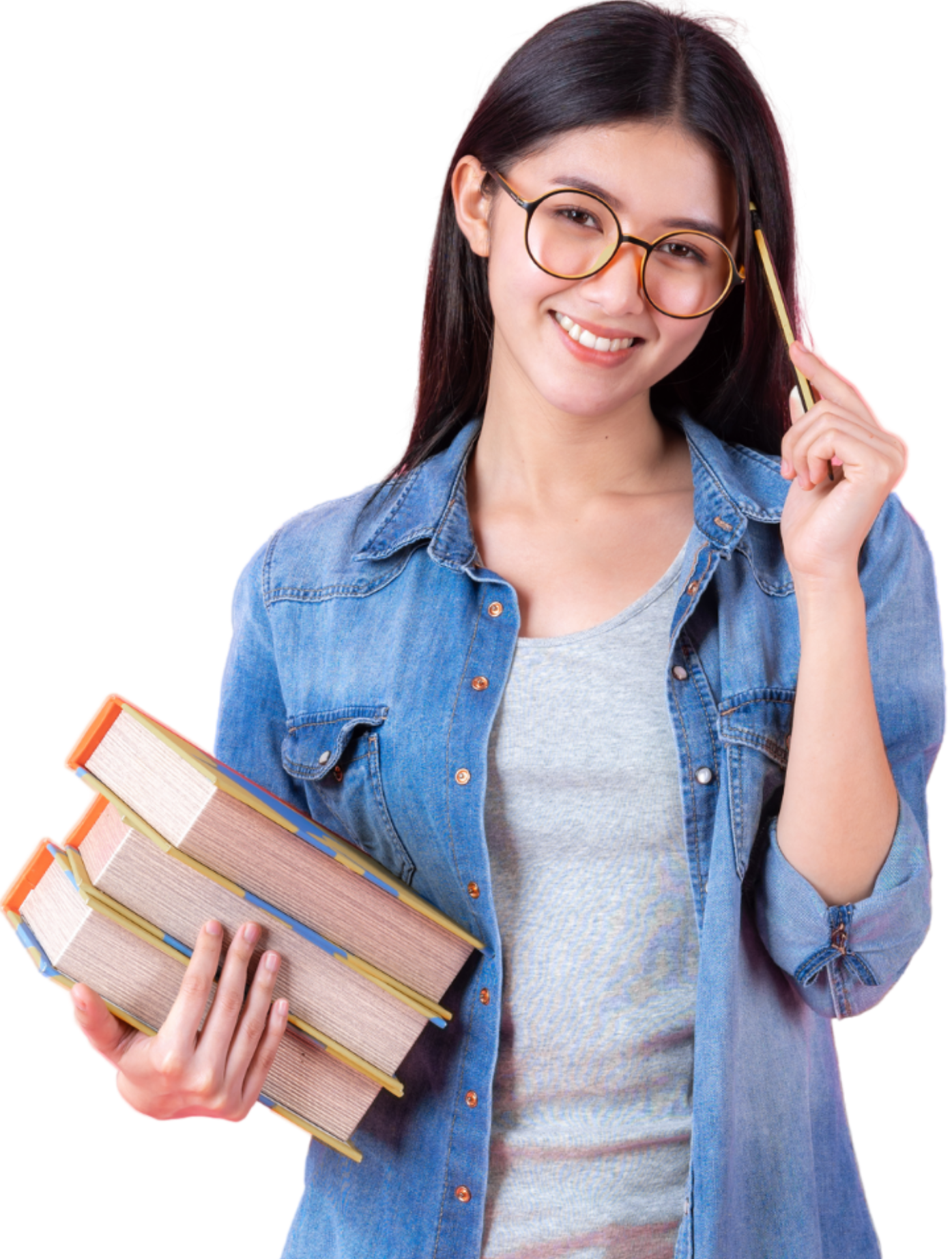 Student studying